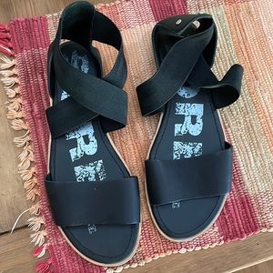 Sorel Ella Black Sandals